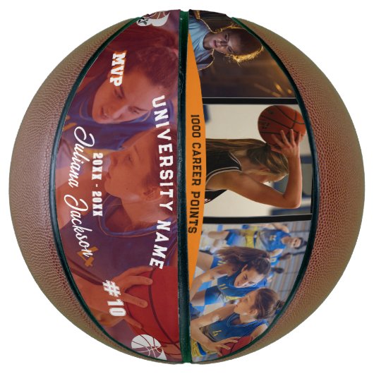 Ballon De Basket Tous Star MVP Player Collage Athlétisme Réussite (Vertical)