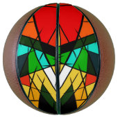 Ballon De Basket Triangle Coloré Géométrique Moderne (Vertical)