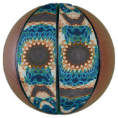 Ballon De Basket Turquoise Gold Sun Southwestern Art (Vertical)