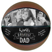 Ballon De Basket Typographie audacieuse du meilleur papa du monde n (Devant)