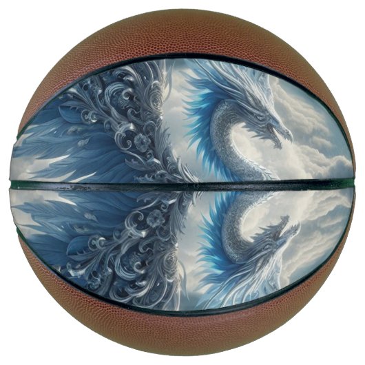 Ballon De Basket Un dragon superbe entouré de nuages (Devant)