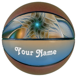 Ballon De Basket Un Imaginaire Abstrait, En flammes, Fractal Avec U