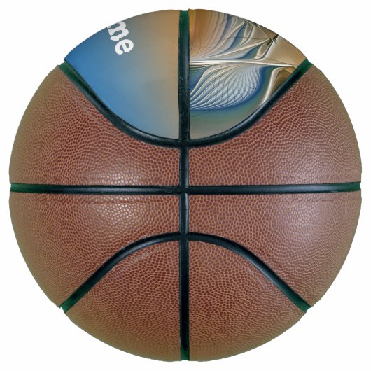 Ballon De Basket Un Imaginaire Abstrait, En flammes, Fractal Avec U (Droite)