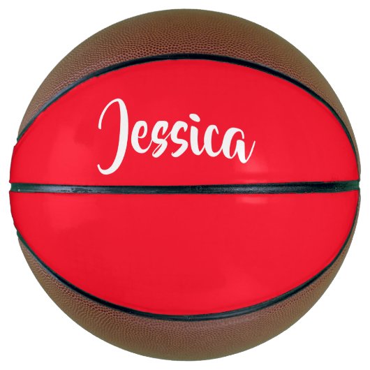 Ballon De Basket uni rouge clair (Devant)
