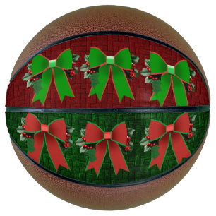 Ballon De Basket Vaches de Noël avec Holly Bows Basket