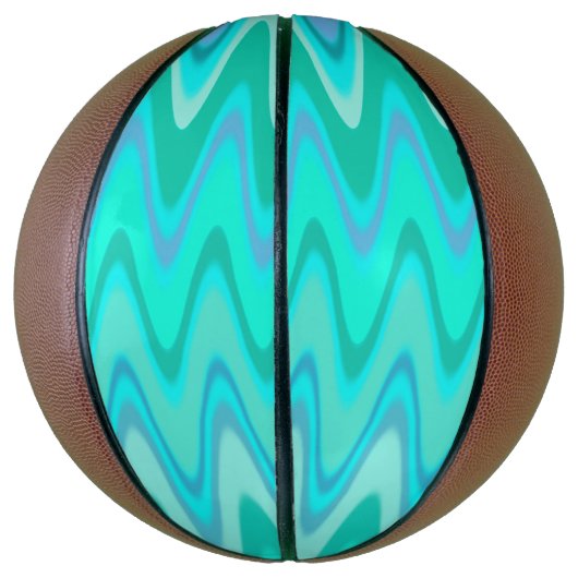 Ballon De Basket Vagues turquoise (Vertical)