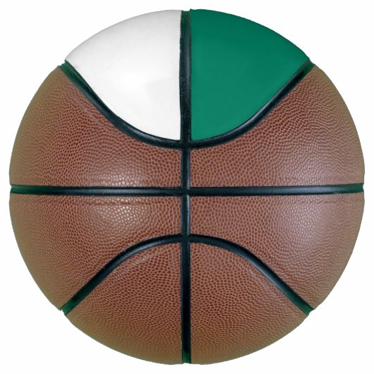 Ballon De Basket Vert émeraude foncé Bleu couleur solide Design (Droite)