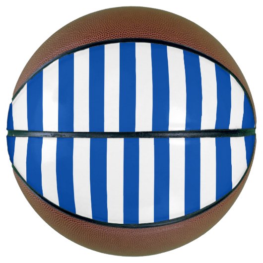 Ballon De Basket Vintage Classic Bleu & Blancs (Devant)