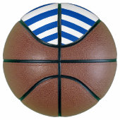 Ballon De Basket Vintage Classic Bleu & Blancs (Droite)