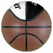 Ballon De Basket Votre nom | Noir et blanc (Droite)