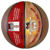 Ballon De Basket Votre texte, deux photos et couleurs Basket Ball (Vertical)