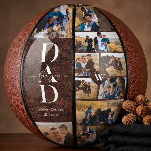 Ballon De Basket Vous aimez Papa Fête des Pères Collage de Photos C