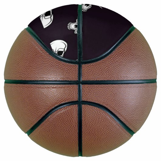 Ballon De Basket White skulls on purple pattern (Droite)