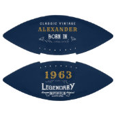 Ballon De Foot 60th Birthday 1963 Ajouter Nom Legend Blue Gold (Panneaux)