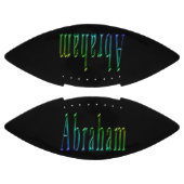 Ballon De Foot Abraham Nom En Bleu Vert Et Jaune, (Panneaux)