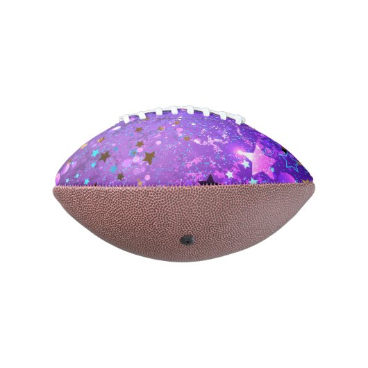 Ballon De Foot Arrière - plan de feuille violet avec étoiles (Tourné à 270°)