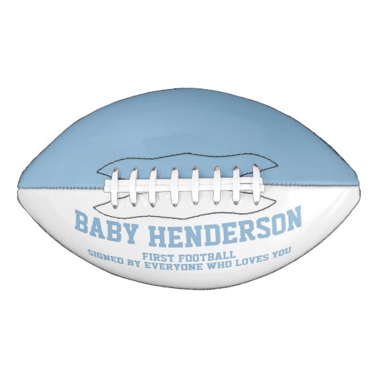Ballon De Foot Baby Shower It's A Boy Sports Blue White First  (Devant)