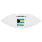 Ballon De Foot Bahamas et drapeau bahamien avec votre nom (Panneau)