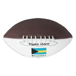 Ballon De Foot Bahamas et drapeau bahamien avec votre nom
