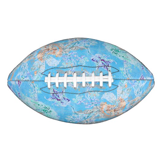 Ballon De Foot Bandana florale pastel bleu clair (Devant)
