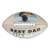 Ballon De Foot Beige rustique Meilleur papa Jamais Père`s Photo (Devant)