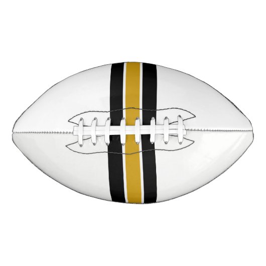 Ballon De Foot Black Gold & White Design (Devant)