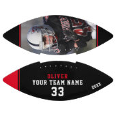 Ballon De Foot Black Red Name Numéro d'équipe Photo (Panneaux)