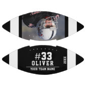 Ballon De Foot Blanc Black Nom Numéro d'équipe Photo (Panneaux)