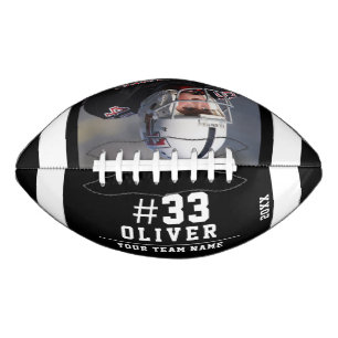 Ballon De Foot Blanc Black Nom Numéro d'équipe Photo