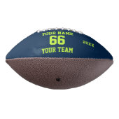 Ballon De Foot Bleu vert blanc Football Nom, numéro, équipe (Tourné à 270°)