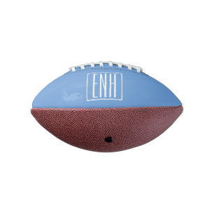 Ballon De Foot Bold Modern 3 Initials Monogram Soft Blue