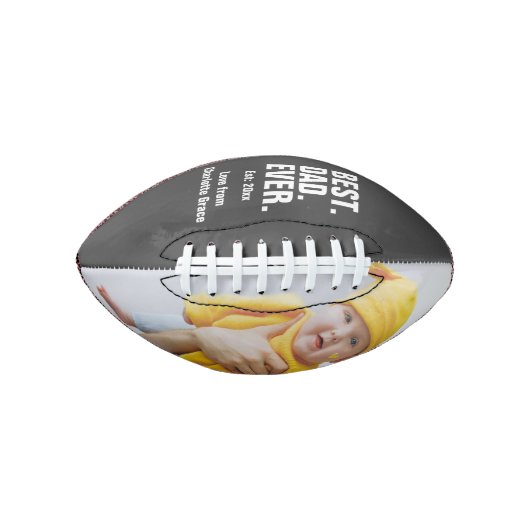 Ballon De Foot Bonne Fête des pères photo et texte Meilleur papa  (Devant)