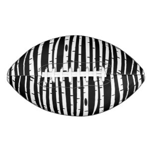 Ballon De Foot Bouton de tambour motif noir blanc arbre