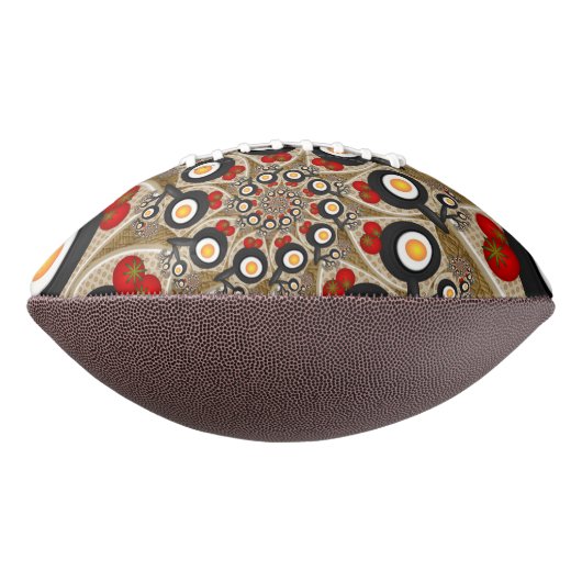 Ballon De Foot Brunch Fractal Art Drôle Nourriture, Tomates, Oeuf (Tourné à 270°)