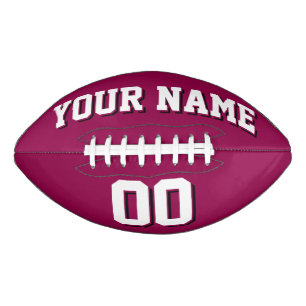 Ballon De Foot BURGUNDY WHITE AND BLACK Custom