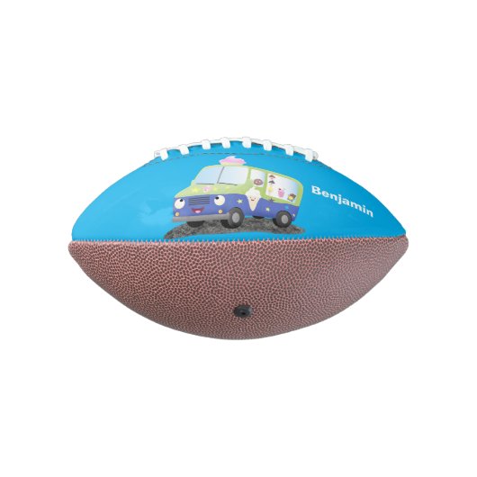 Ballon De Foot Camion de glace cartoon mignon et heureux (Tourné à 270°)
