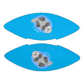 Ballon De Foot Caricature bleu loutre de mer joyeux (Panneaux)