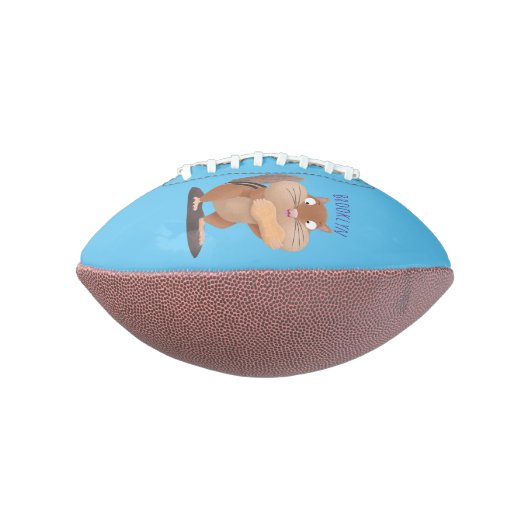 Ballon De Foot Caricature de chipmunk à grosses joues mignonnes (Tourné à 90°)