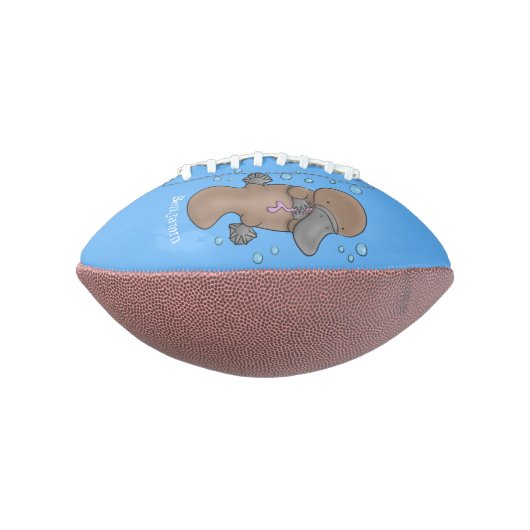 Ballon De Foot Caricature de platypus bébé très heureuse (Tourné à 90°)