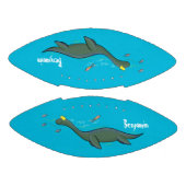 Ballon De Foot Caricature de plesiosaure, monstre marin mignon et (Panneaux)