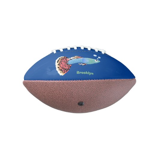 Ballon De Foot Caricature de poisson tropical guppy très chic (Tourné à 270°)