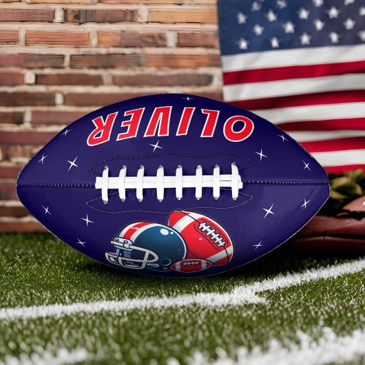 Ballon De Foot Caricature du casque de balle de football américai