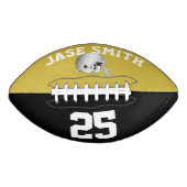 Ballon De Foot Casque Argent Or ・ Noir Personnalisé (Devant)