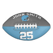 Ballon De Foot Casque bleu clair bleu gris ・ personnalisé (Devant)