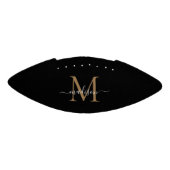 Ballon De Foot Chic Noir Monogramme Girin Feminine Script (Panneau)