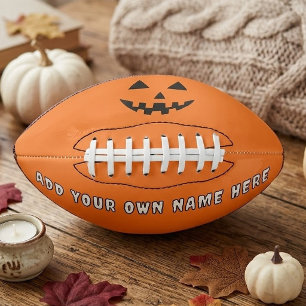 Ballon De Foot Citrouille Halloween orange personnalisée Votre no