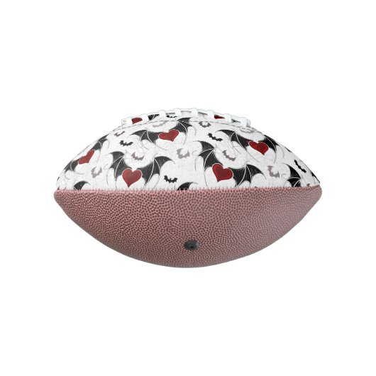 Ballon De Foot Coeur d'Halloween avec ailes de chauve-souris noir (Tourné à 270°)