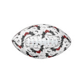 Ballon De Foot Coeur d'Halloween avec ailes de chauve-souris noir (Devant)