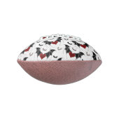 Ballon De Foot Coeur d'Halloween avec ailes de chauve-souris noir (Tourné à 90°)