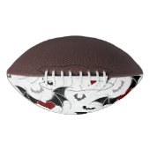 Ballon De Foot Coeur d'Halloween avec ailes de chauve-souris noir (Devant)